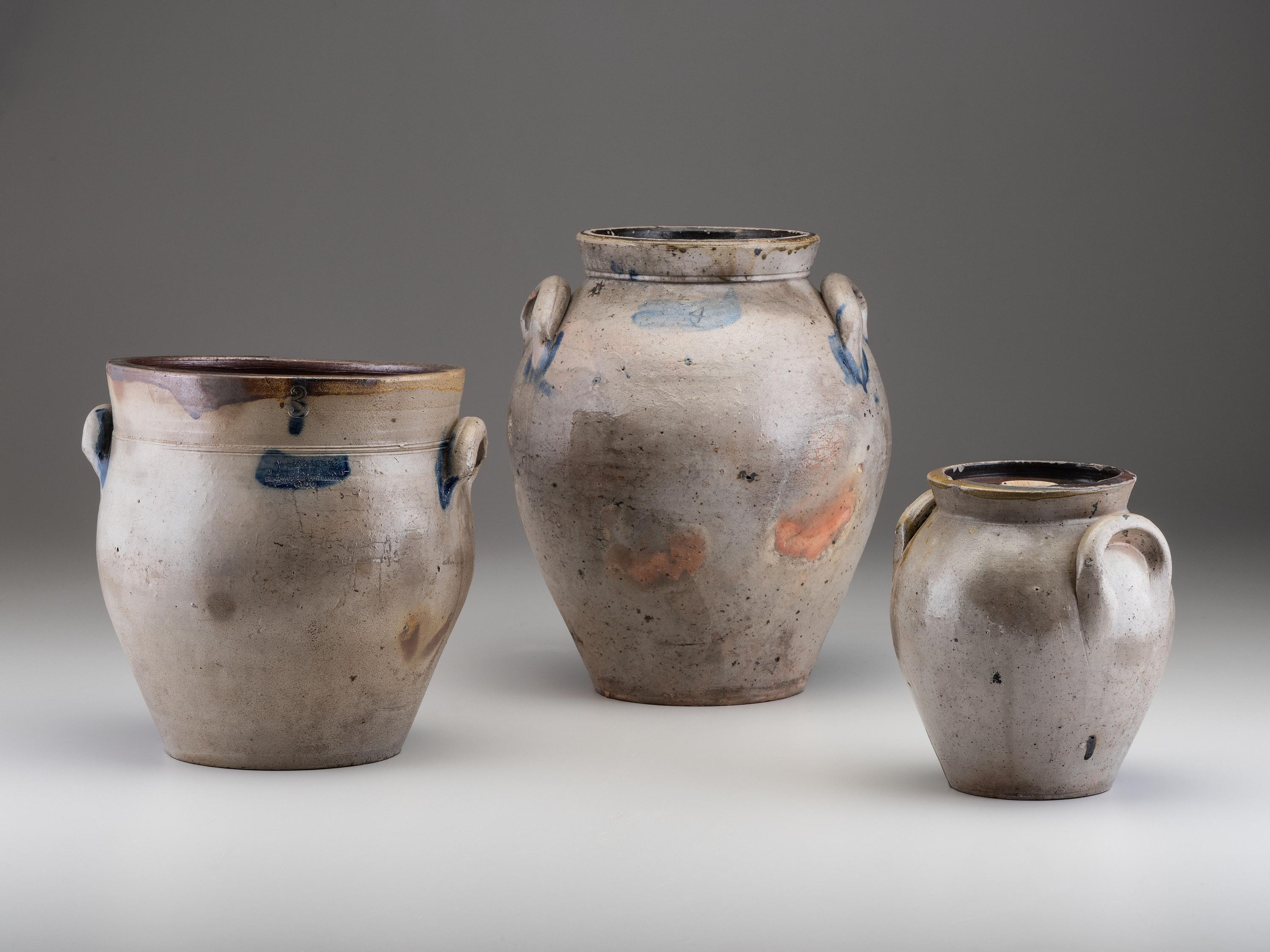 Three Stoneware Jars