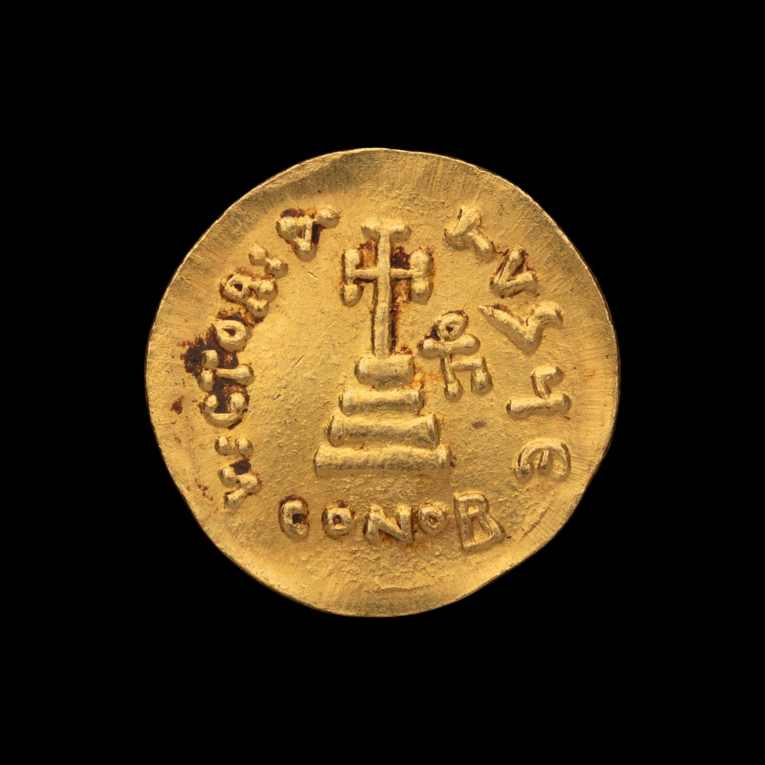 [ANCIENTS] BYZANTINE EMPIRE. Heraclius (638-641 AD). Av Solidus (4.4g, 22mm); the obverse showing Heraclius standing with his two sons Heraclius Constantine and Heraclonas