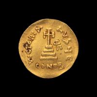 [ANCIENTS] BYZANTINE EMPIRE. Heraclius (638-641 AD). Av Solidus (4.4g, 22mm); the obverse showing Heraclius standing with his two sons Heraclius Constantine and Heraclonas