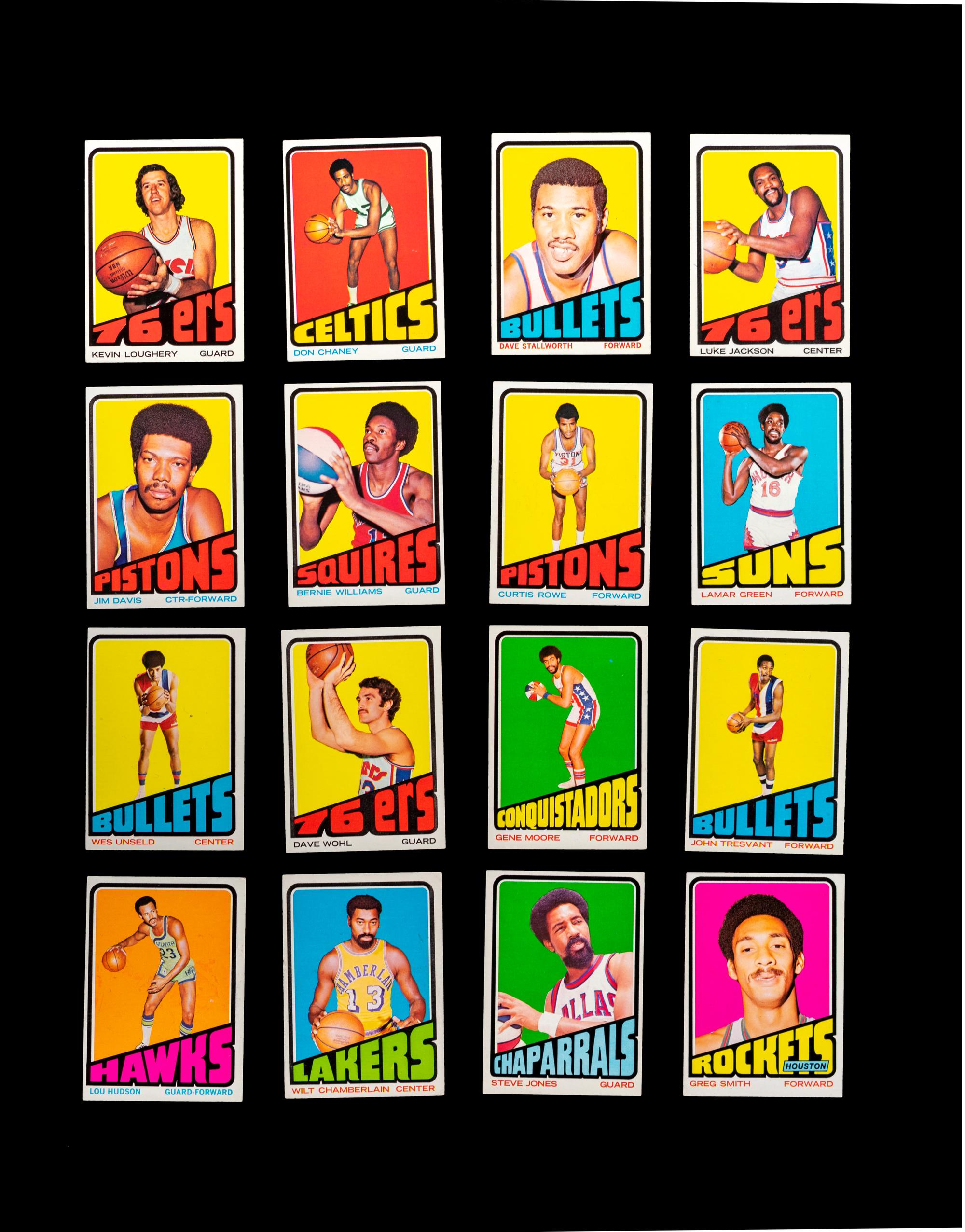 A Group of 67 1972-73 Topps Basketball Cards (Including Kareem Abdul-Jabbar, Wilt Chamberlain and Multiple Hall of Famers),