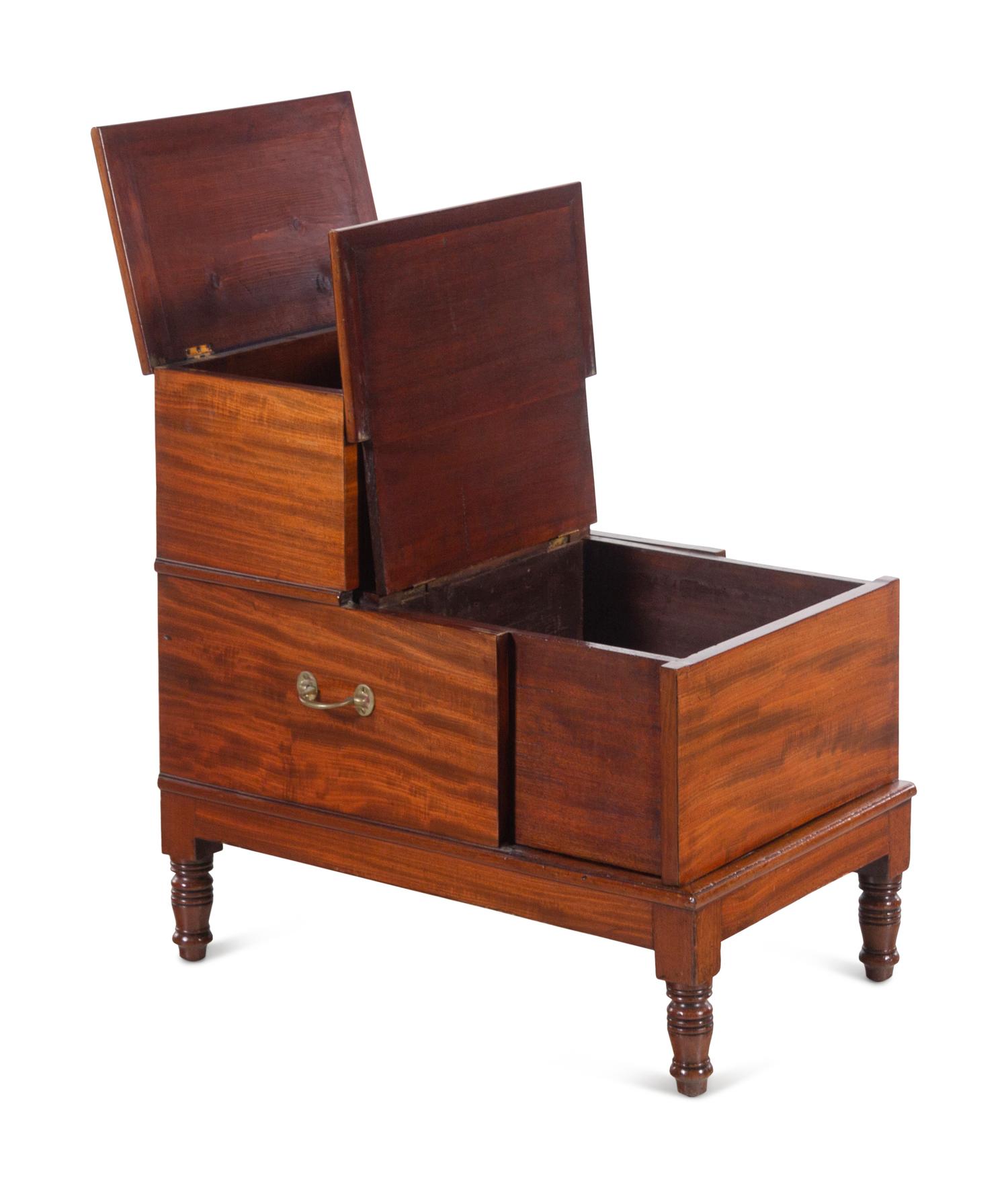 A Set of Regency Mahogany Library Steps