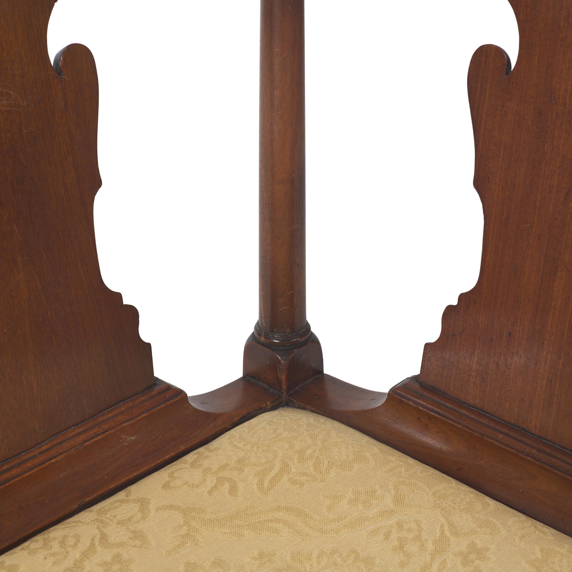 A Queen Anne Mahogany Corner Chair