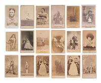 [EARLY PHOTOGRAPHY]. 30 CDVs of circus performers and sideshow acts, incl. portraits by EISENMANN.