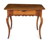 A Louis XV Provincial Walnut One-Drawer Side Table