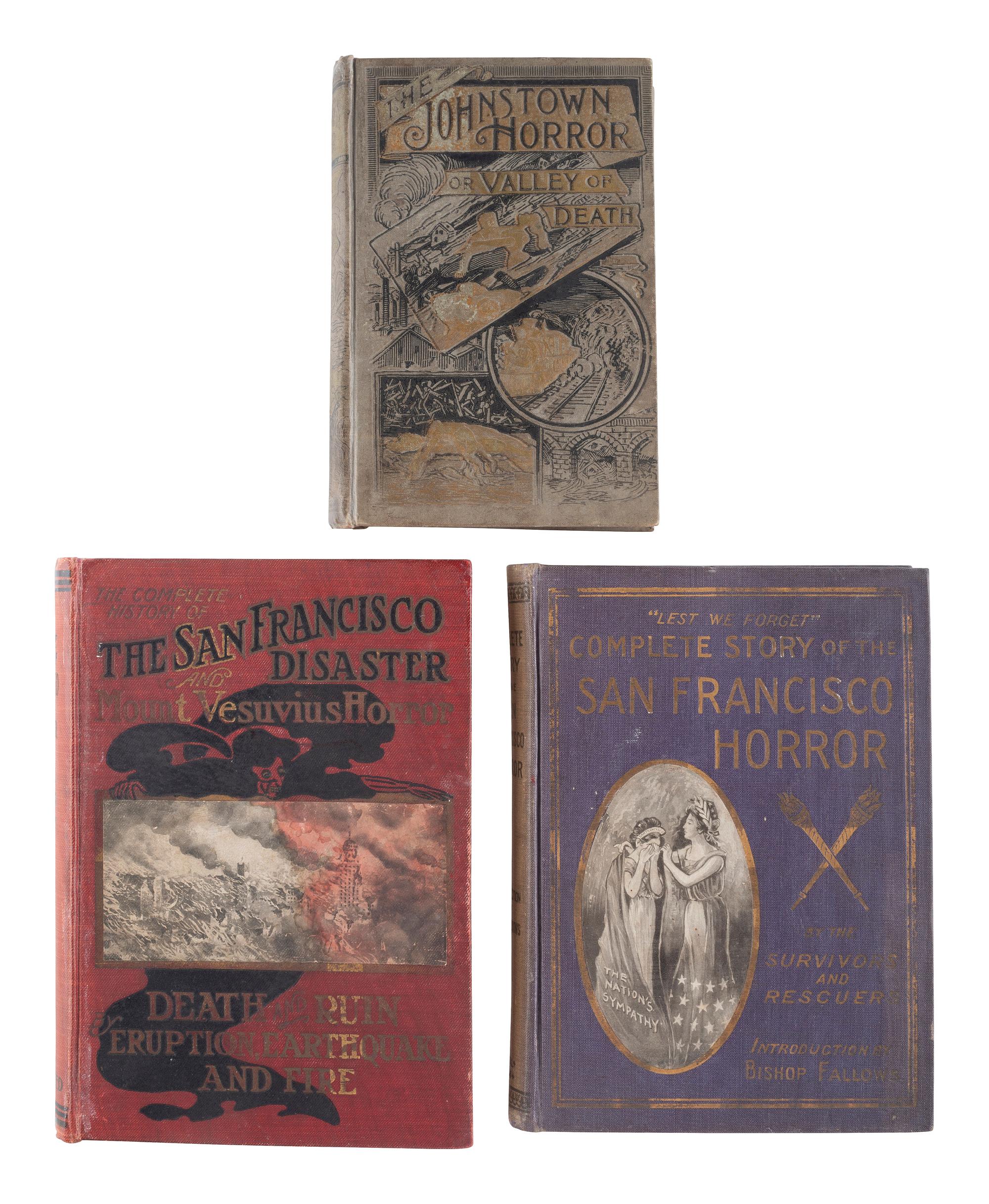 [NATURAL SCIENCE]. A group of 4 works related to natural disasters, including the 1906 San Francisco earthquake, comprising: