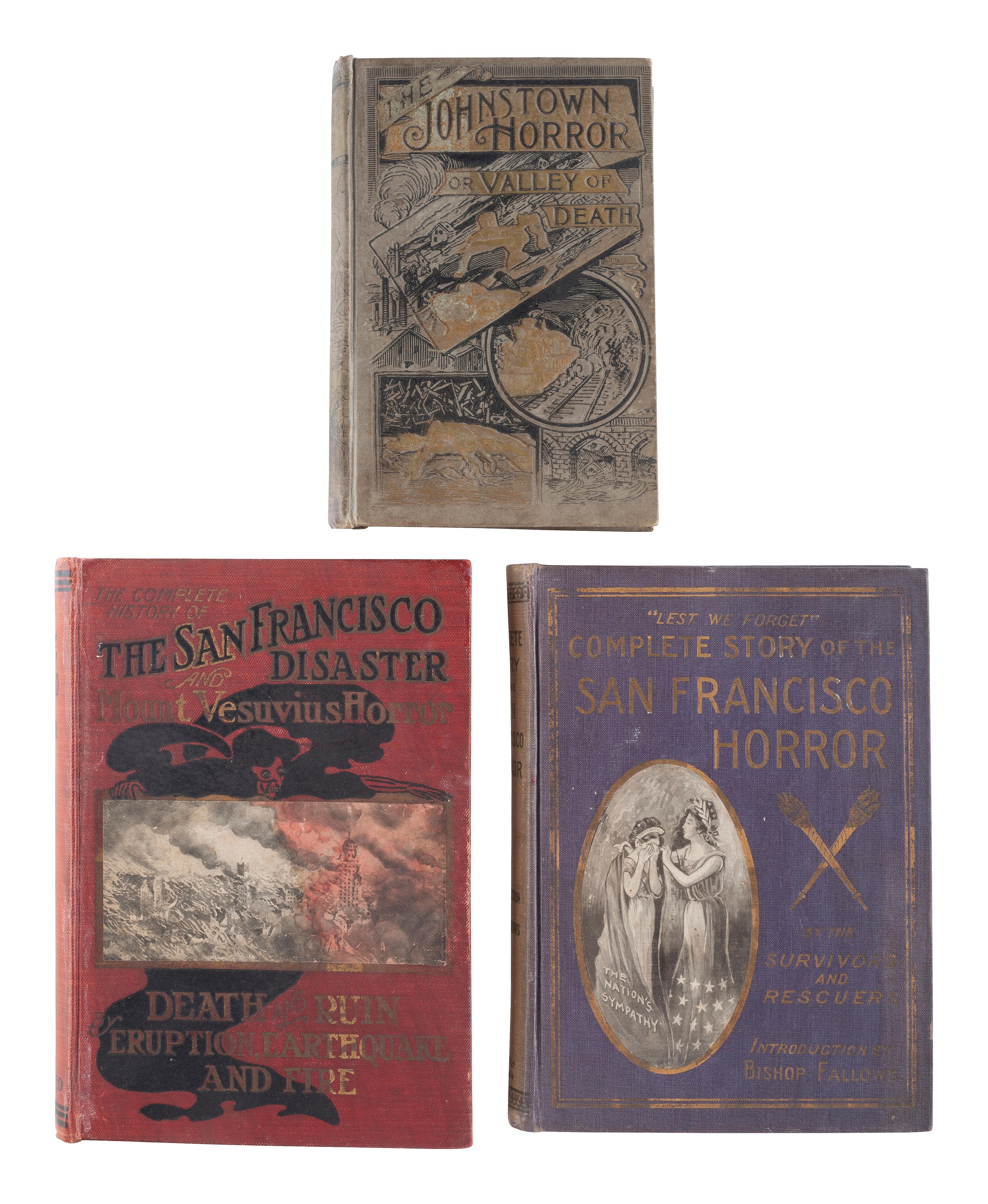 [NATURAL SCIENCE]. A group of 4 works related to natural disasters, including the 1906 San Francisco earthquake, comprising:
