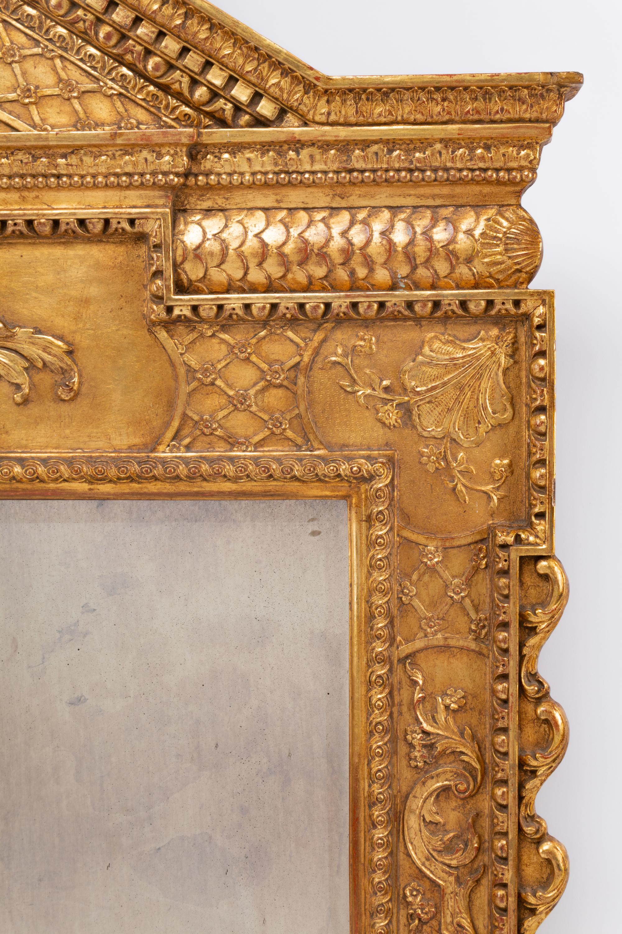 A Pair of George II Style Giltwood Mirrors