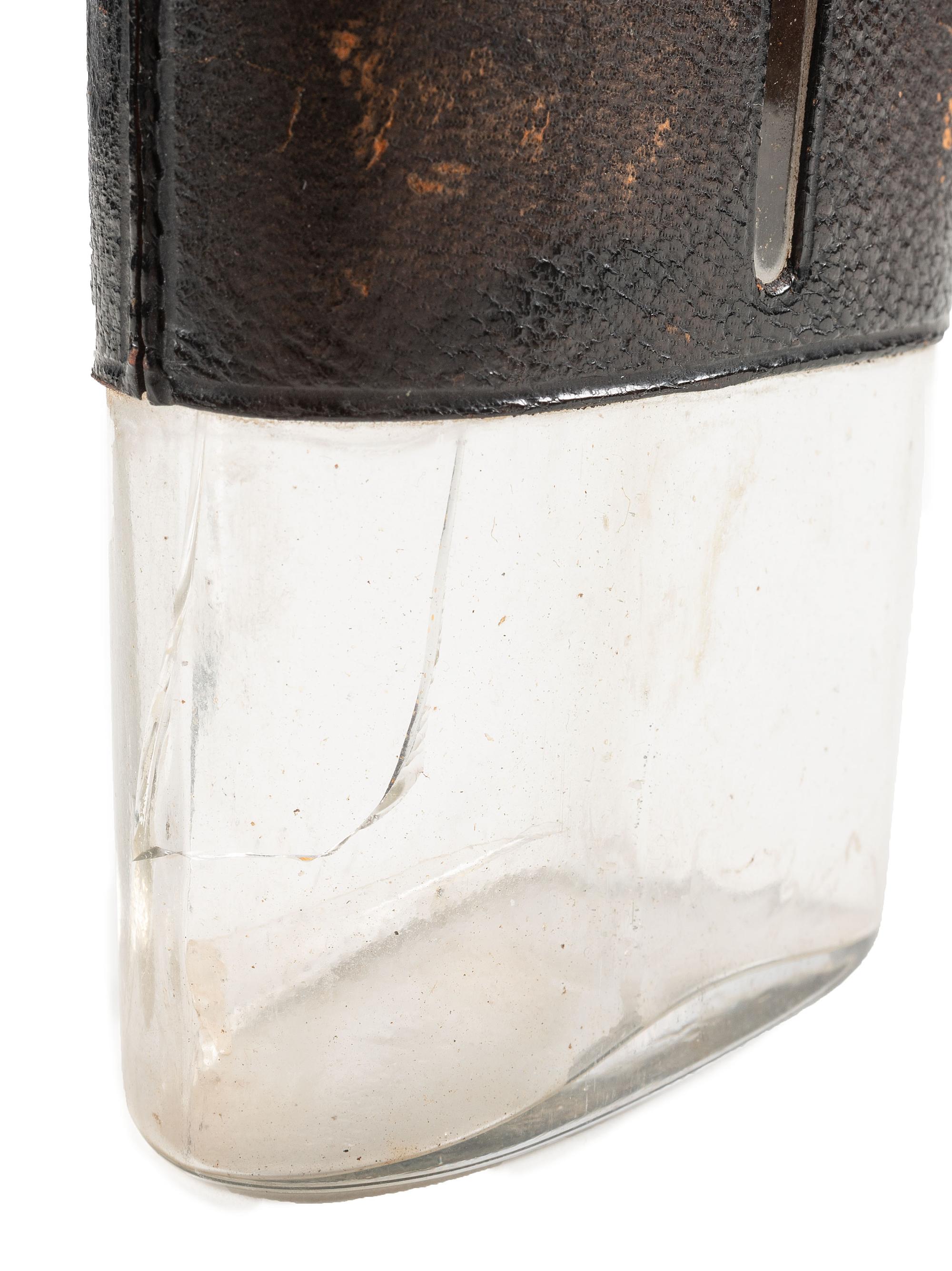 [CIVIL WAR]. Period-flask with UCV inscription to Captain James McElvany, Company F, 35th Georgia Infantry, WIA Cedar Run.