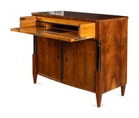 An Austrian Walnut and Part-Ebonized Bureau Commode