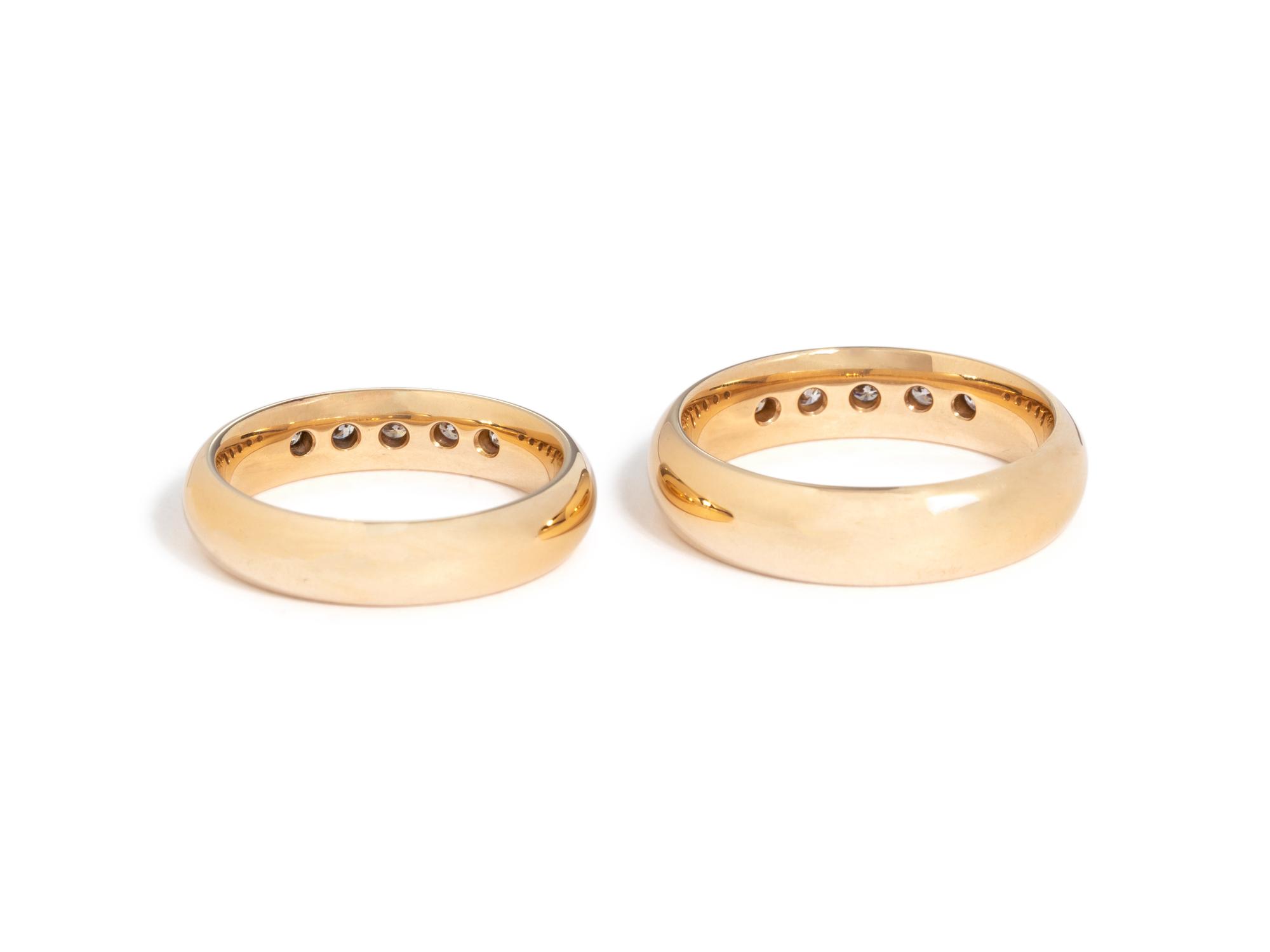 COLLECTION OF YELLOW GOLD AND DIAMOND RINGS