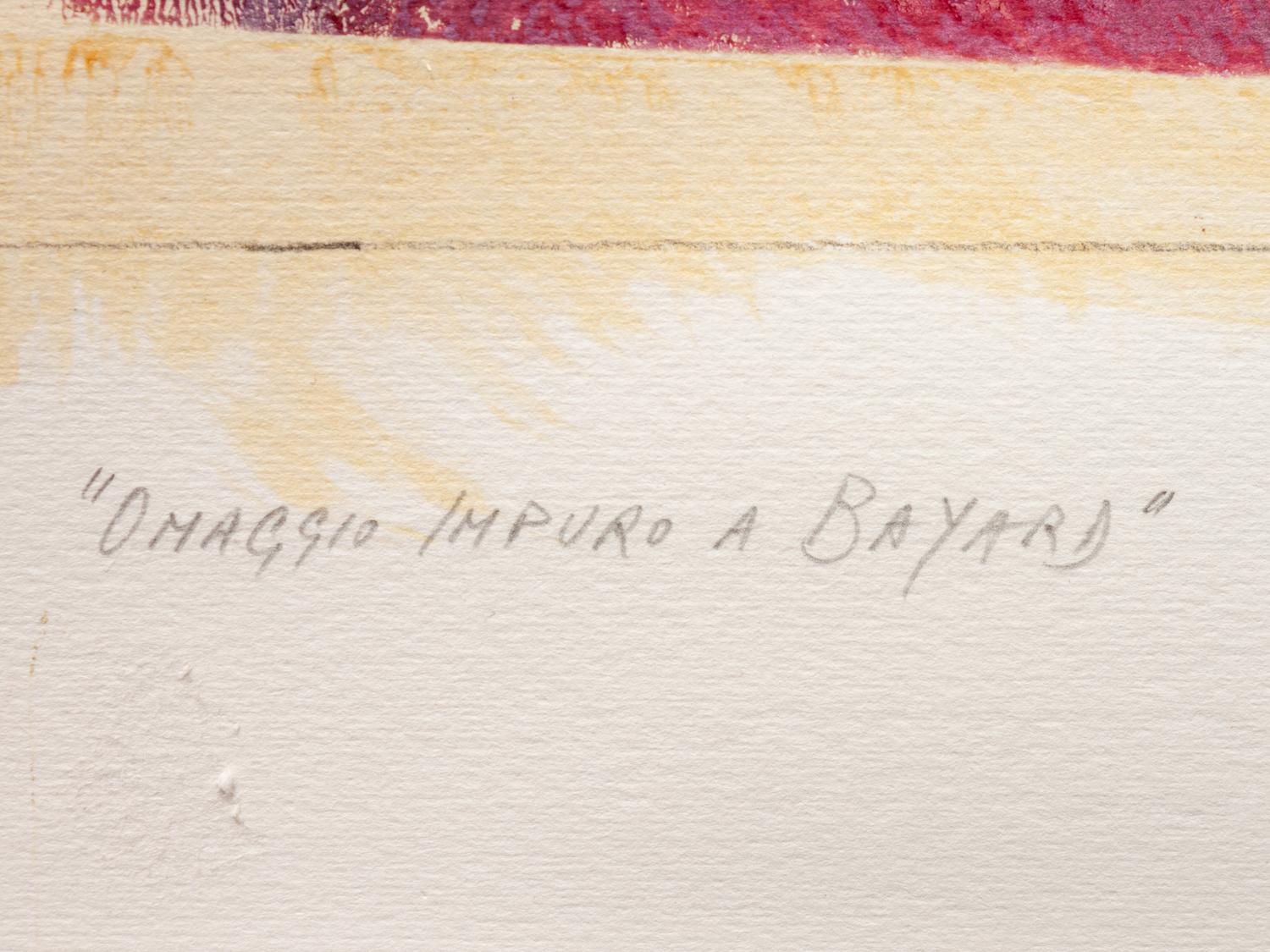A pair of polaroids ( Ritratto di Carla , 1985; Omaggio Impuro a Bayard , 1983)