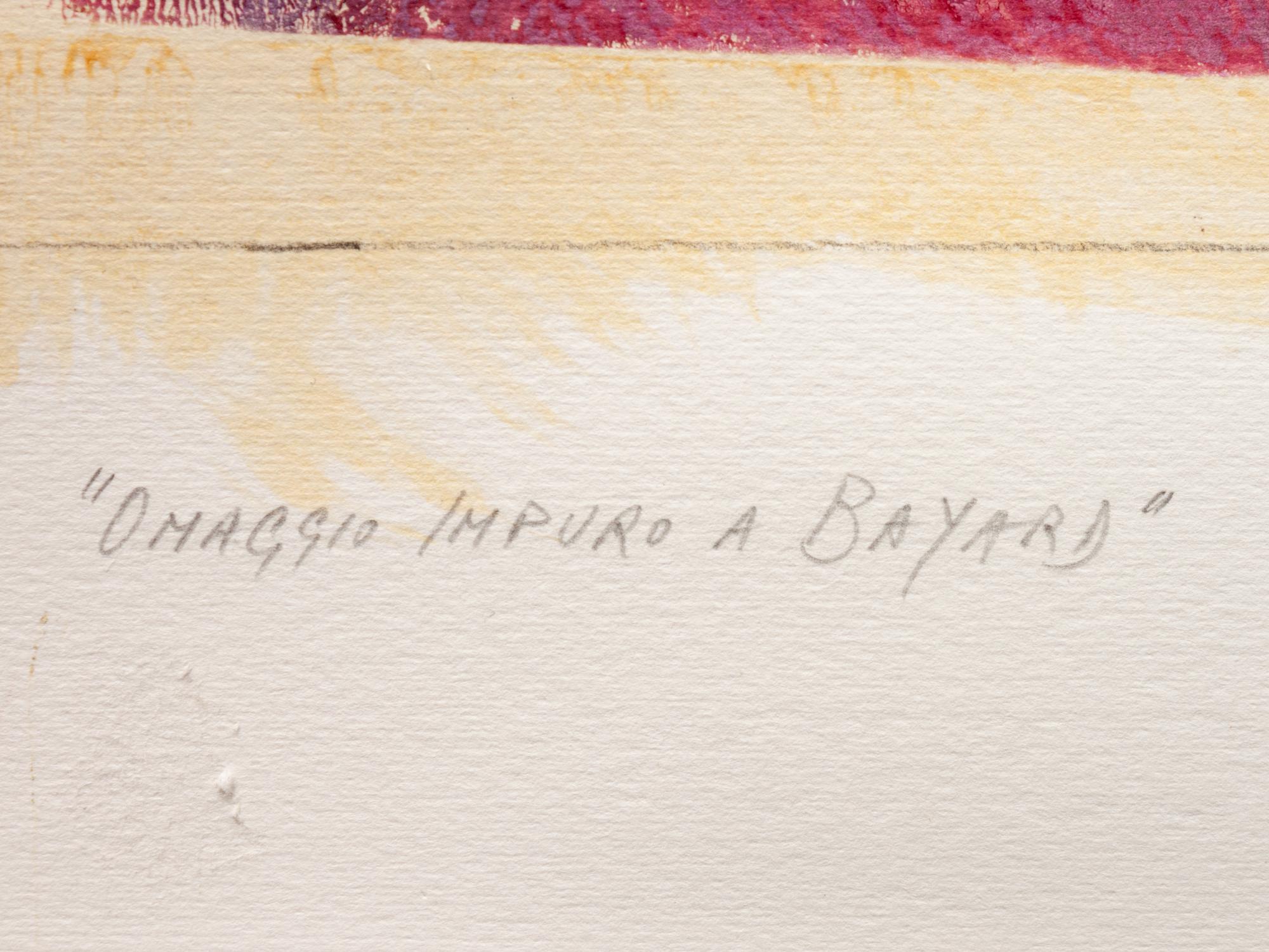 A pair of polaroids ( Ritratto di Carla , 1985; Omaggio Impuro a Bayard , 1983)