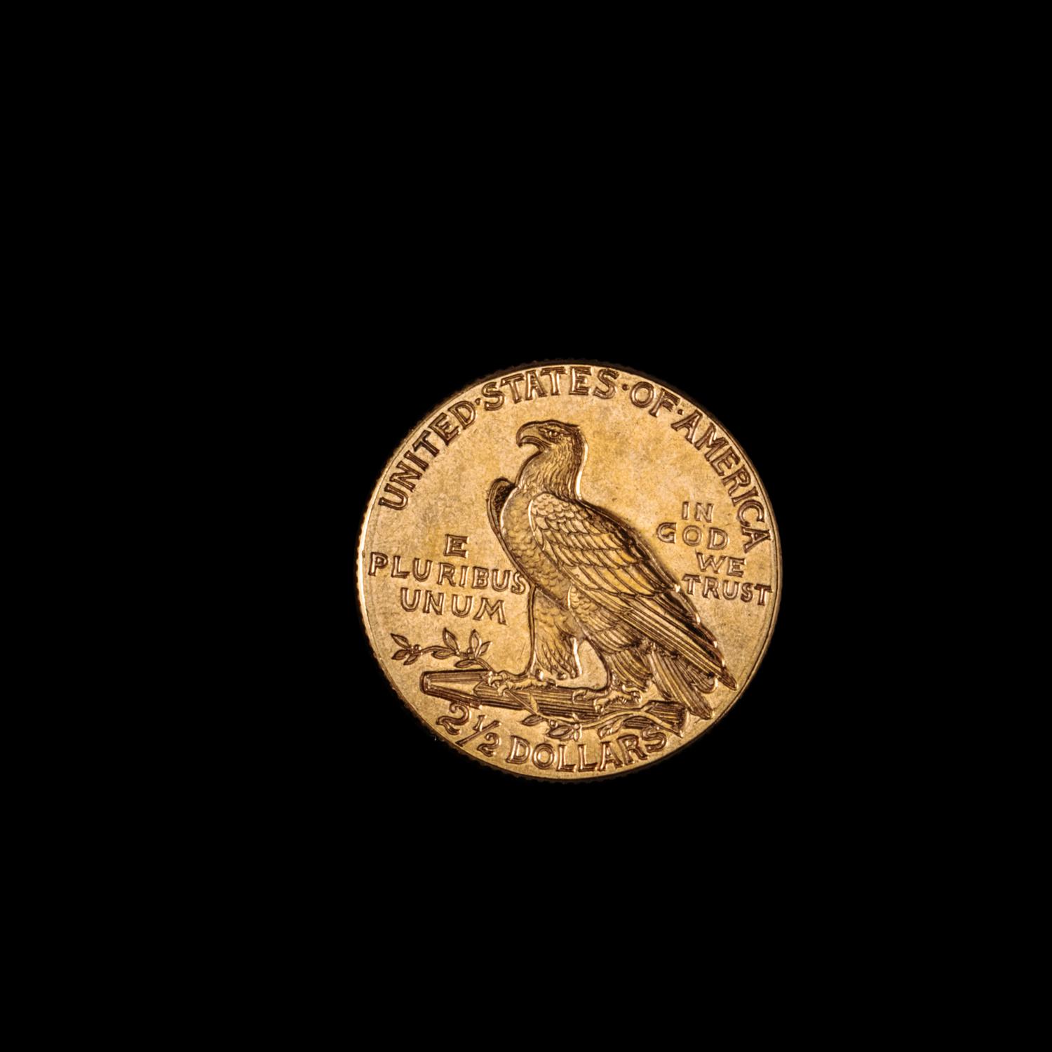 A United States 1912 Indian Head $2.50 Gold Coin