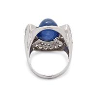 STAR SAPPHIRE AND DIAMOND RING