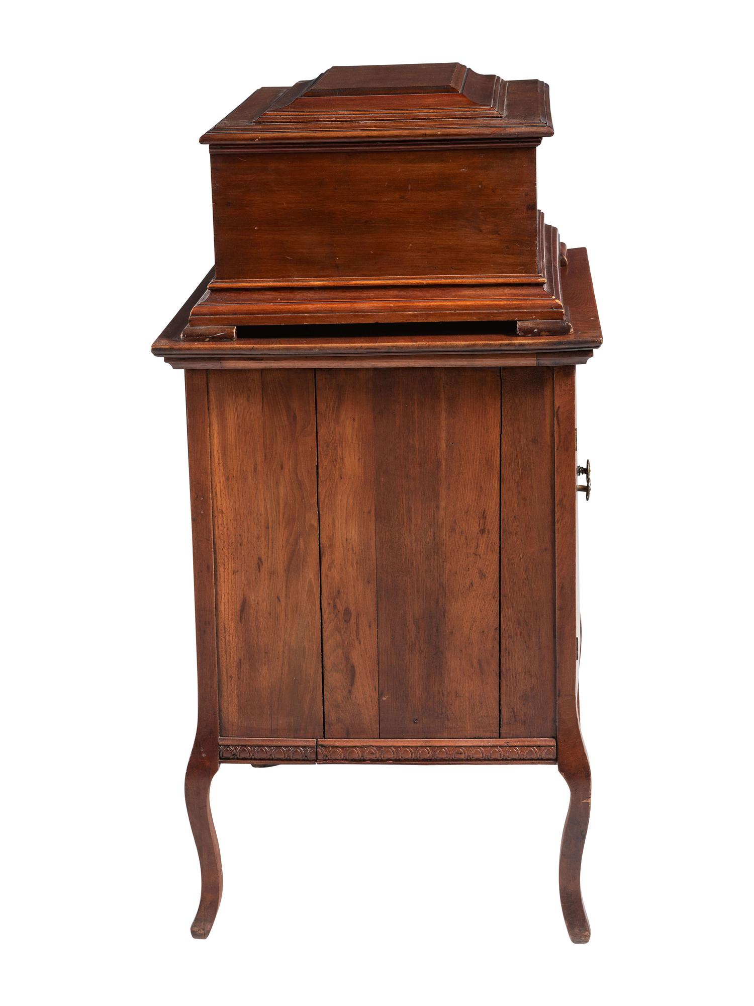 A Mira Mahogany-Cased Disc Music Box and Cabinet