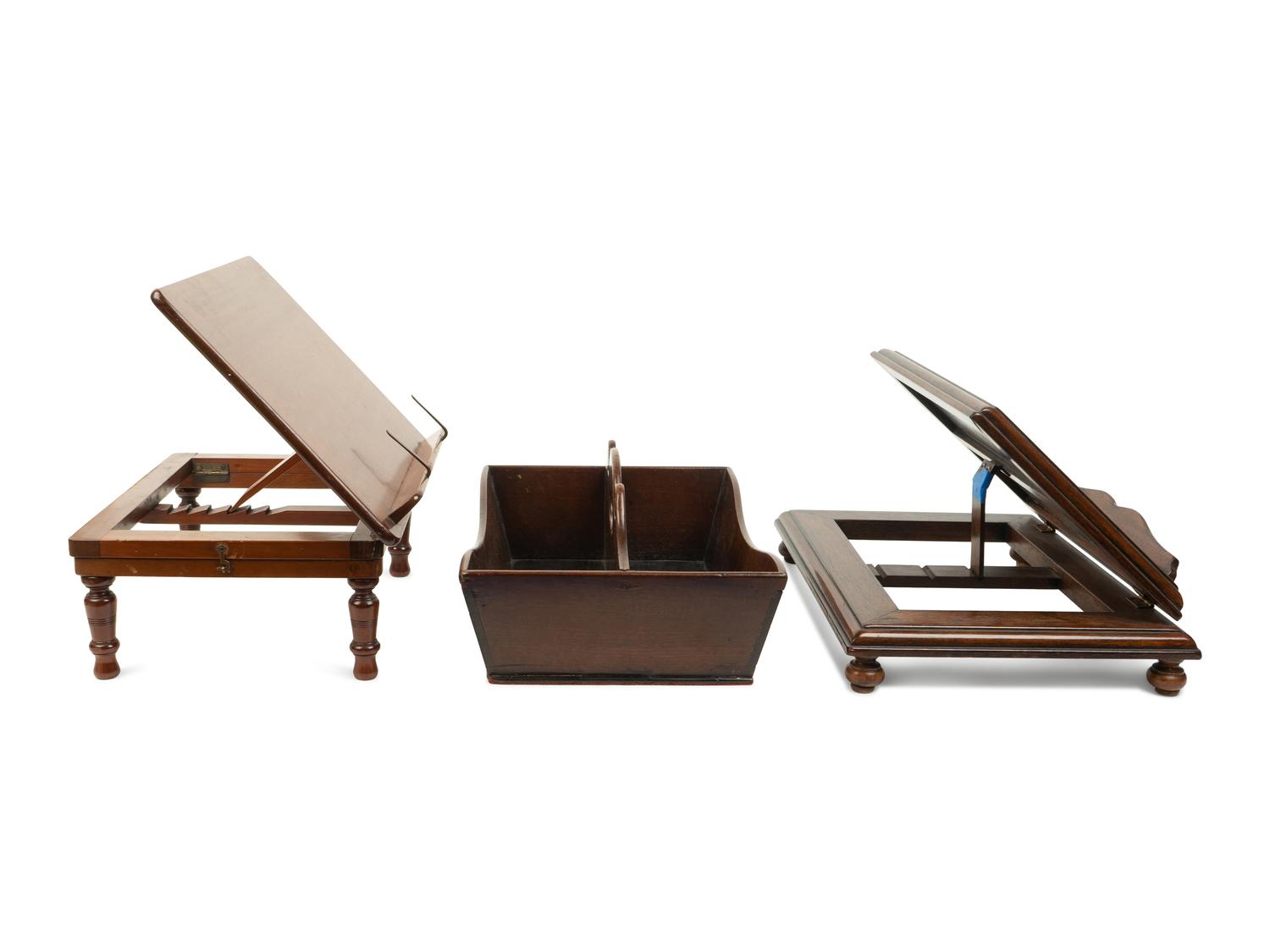 A Group of Three English Mahogany Articles — 19TH CENTURY