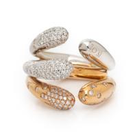 Io Sì, Diamond and Bicolor Gold Ring