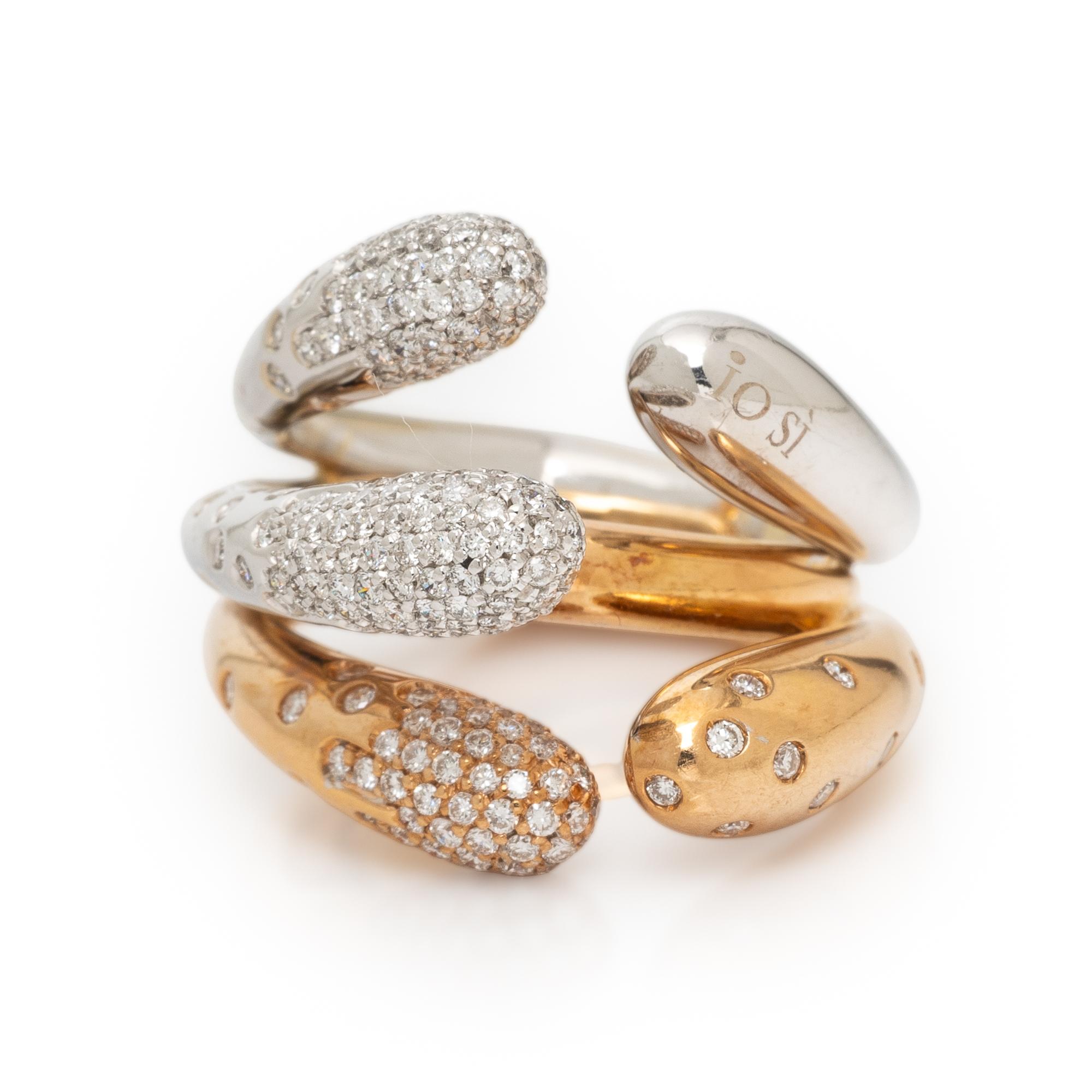 Io Sì, Diamond and Bicolor Gold Ring