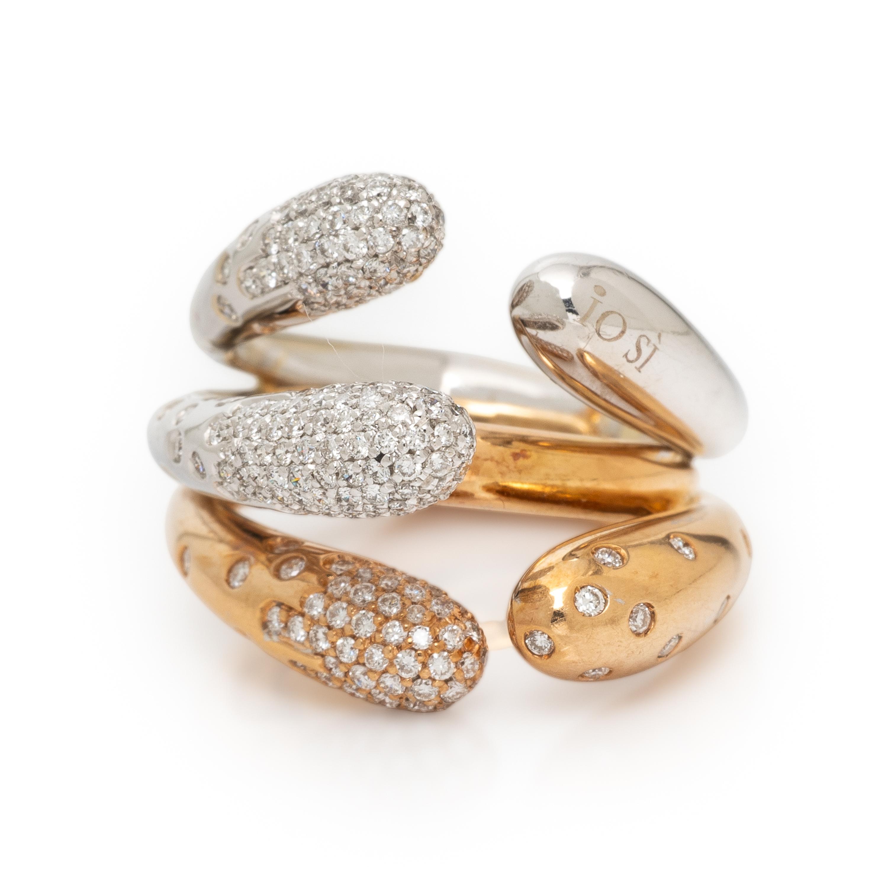 Io Sì, Diamond and Bicolor Gold Ring