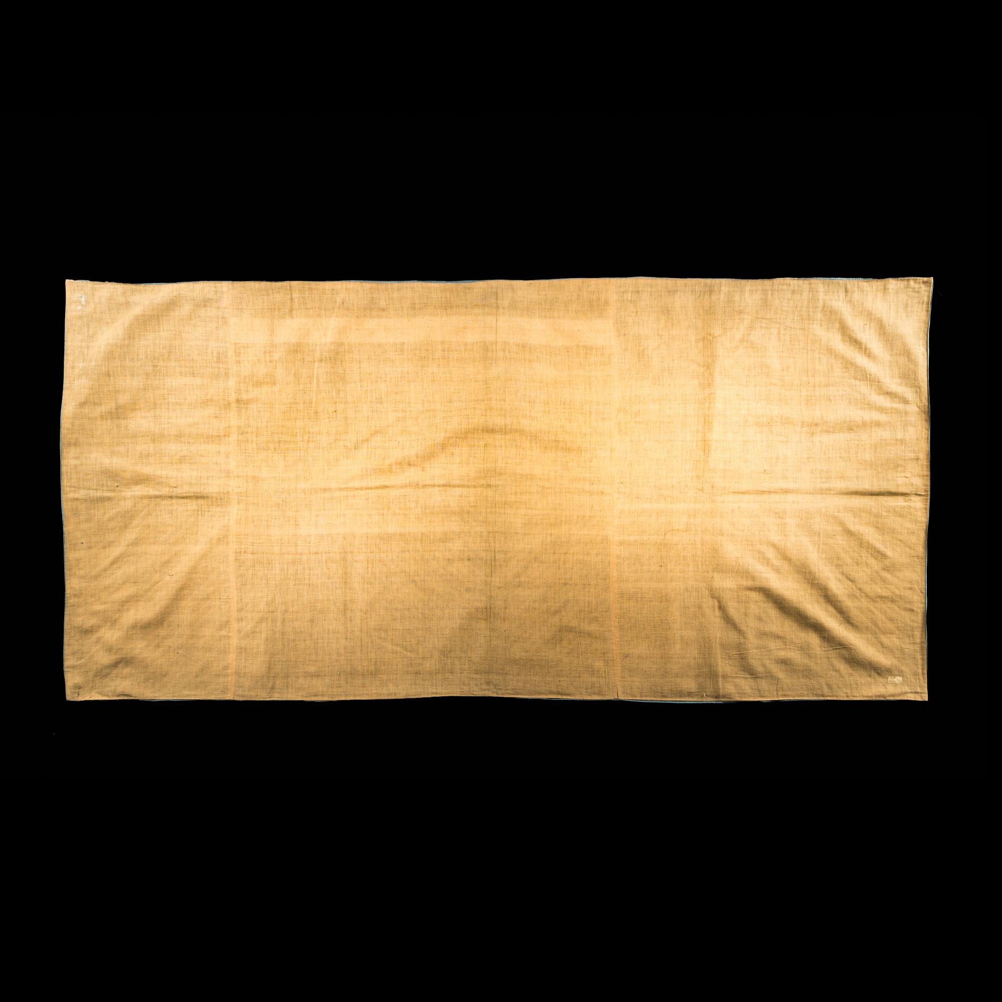 A Chinese Embroidered Silk 'Dragon' Panel, 19th Century — 清晚期 藍地龍紋綉片一幅