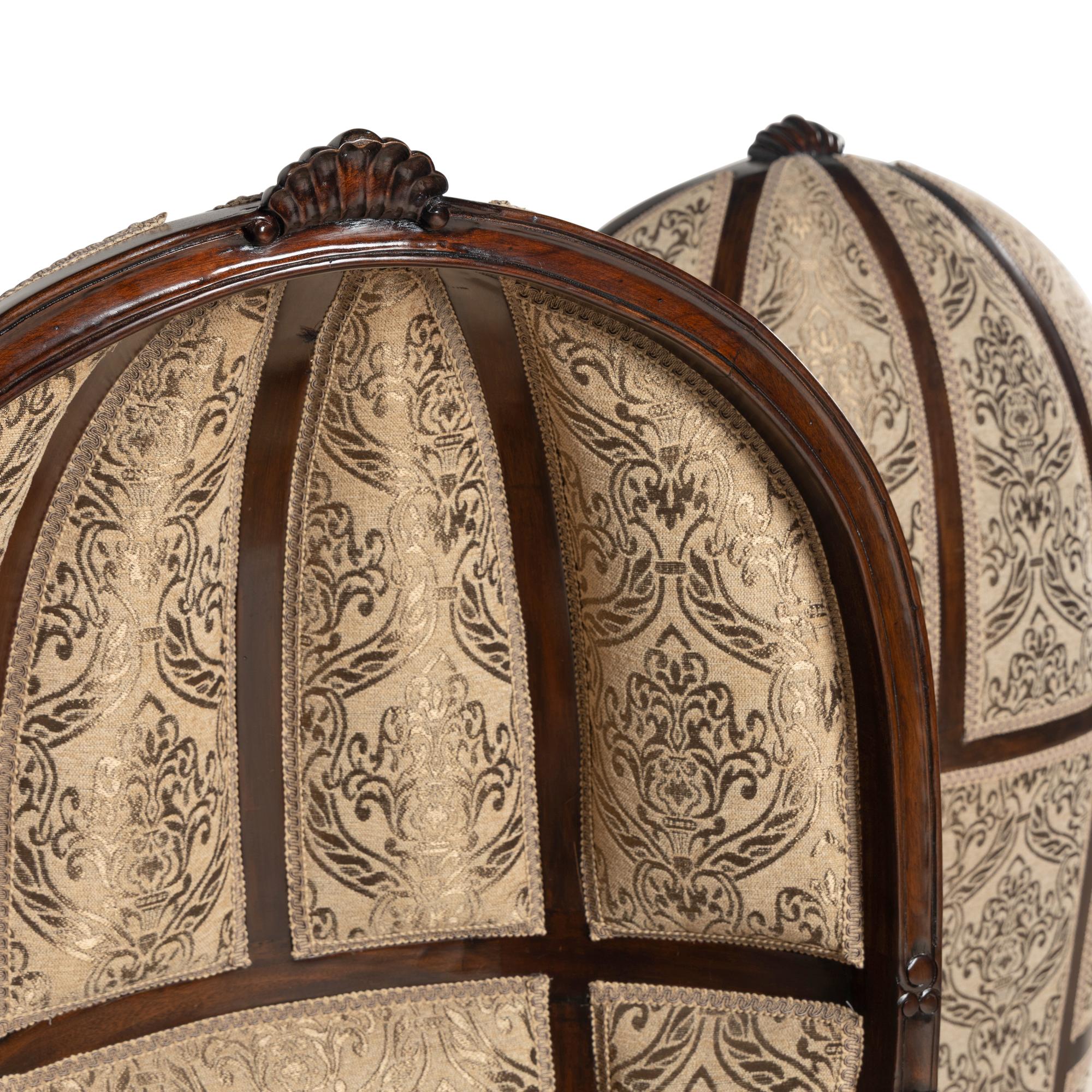 A Pair of Louis XV Style Walnut Guérites