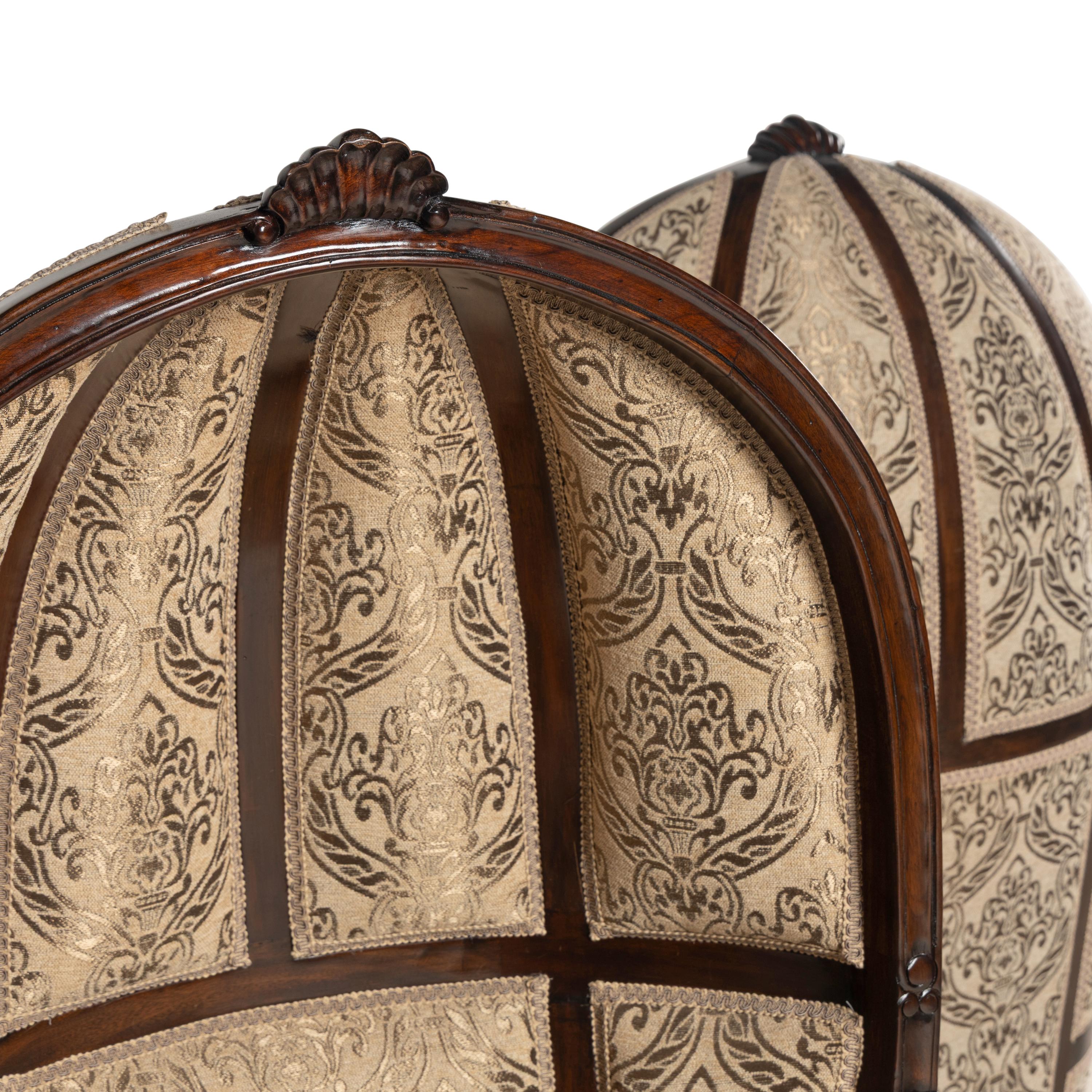 A Pair of Louis XV Style Walnut Guérites