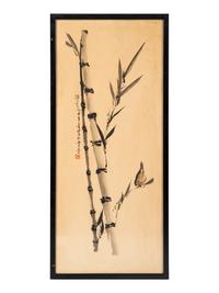 Two Chinese Ink and Color Paintings on Paper and One Print