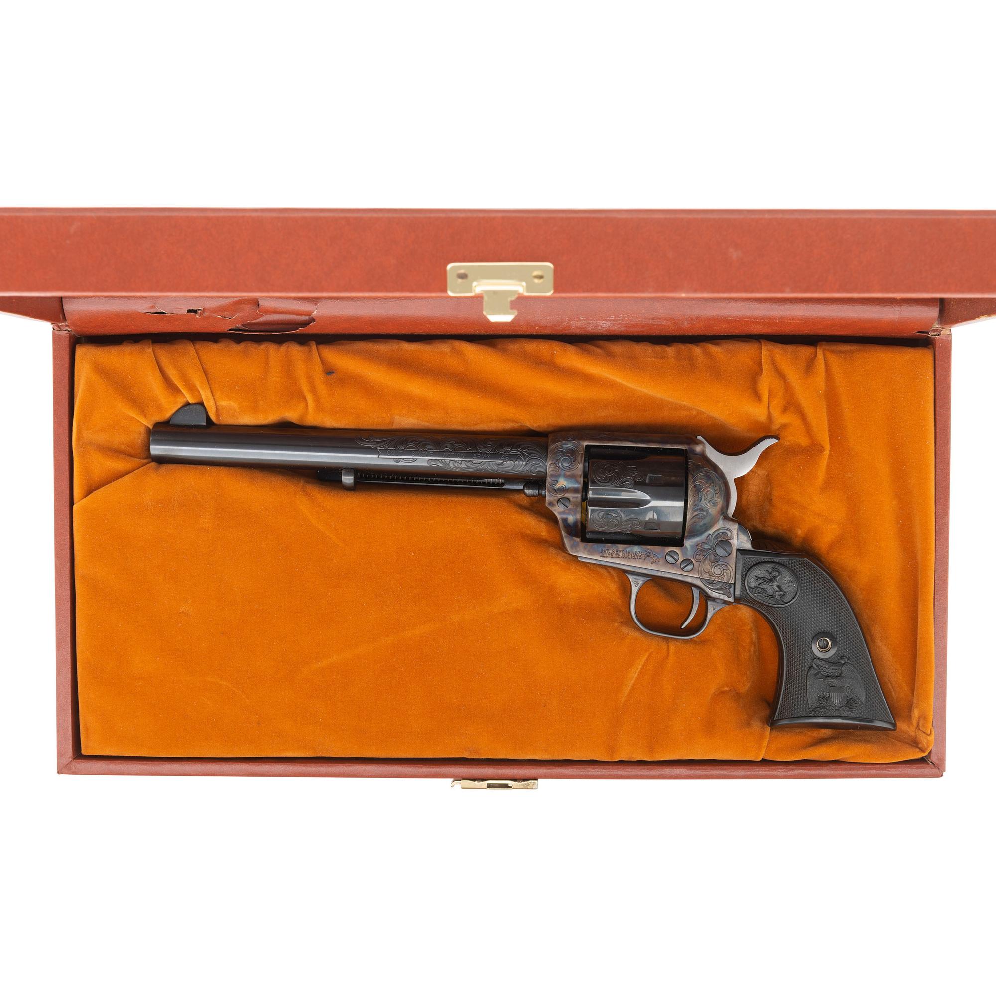 *Engraved Colt 3rd Generation Single Action Army Revolver in Factory Box