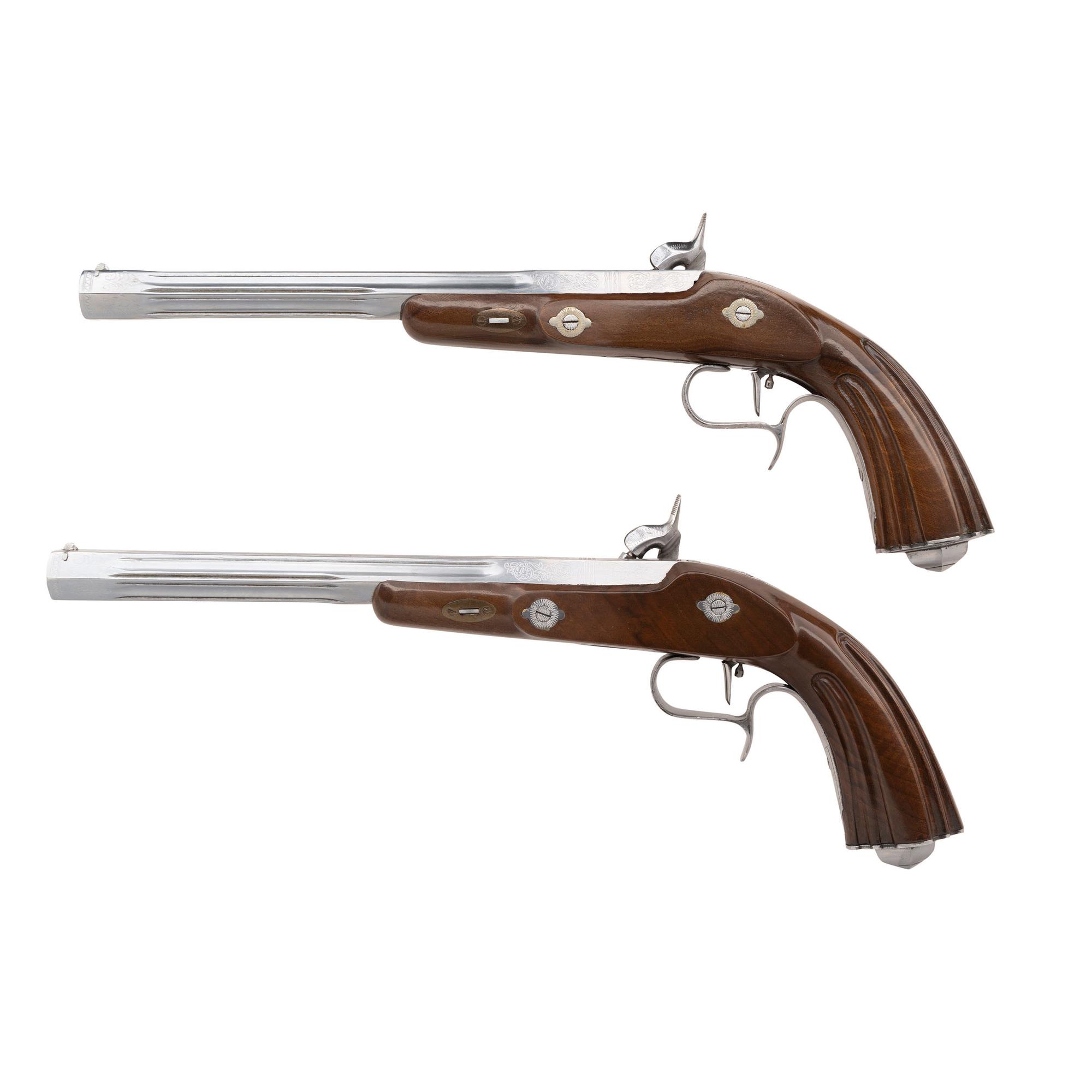 Pair of Reproduction Lepage Dueling Percussion Pistols in Case