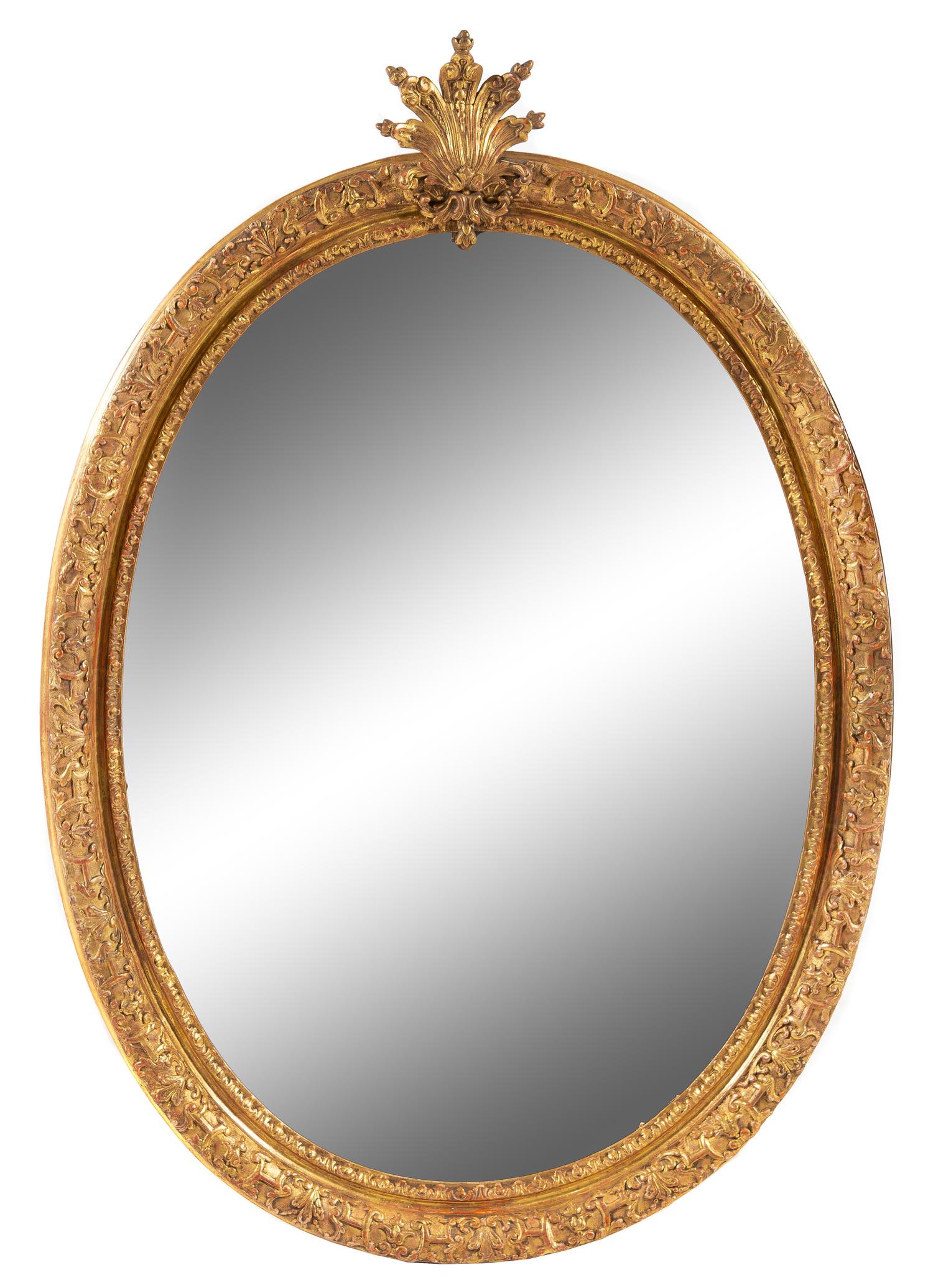 A French Giltwood Mirror Height 54 x width 39 inches. — LATE 19TH CENTURY