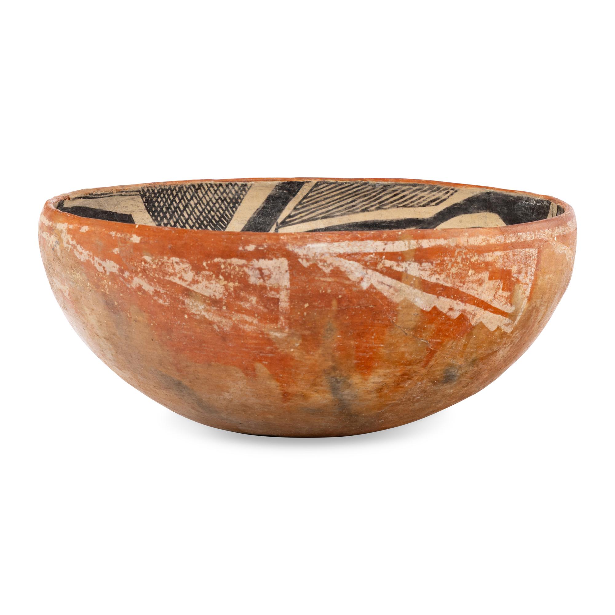 Ancestral Pueblo, Pinto Polychrome Pottery Bowl