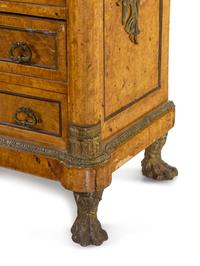An Empire Style Gilt Metal Mounted Burlwood Chest of Drawers