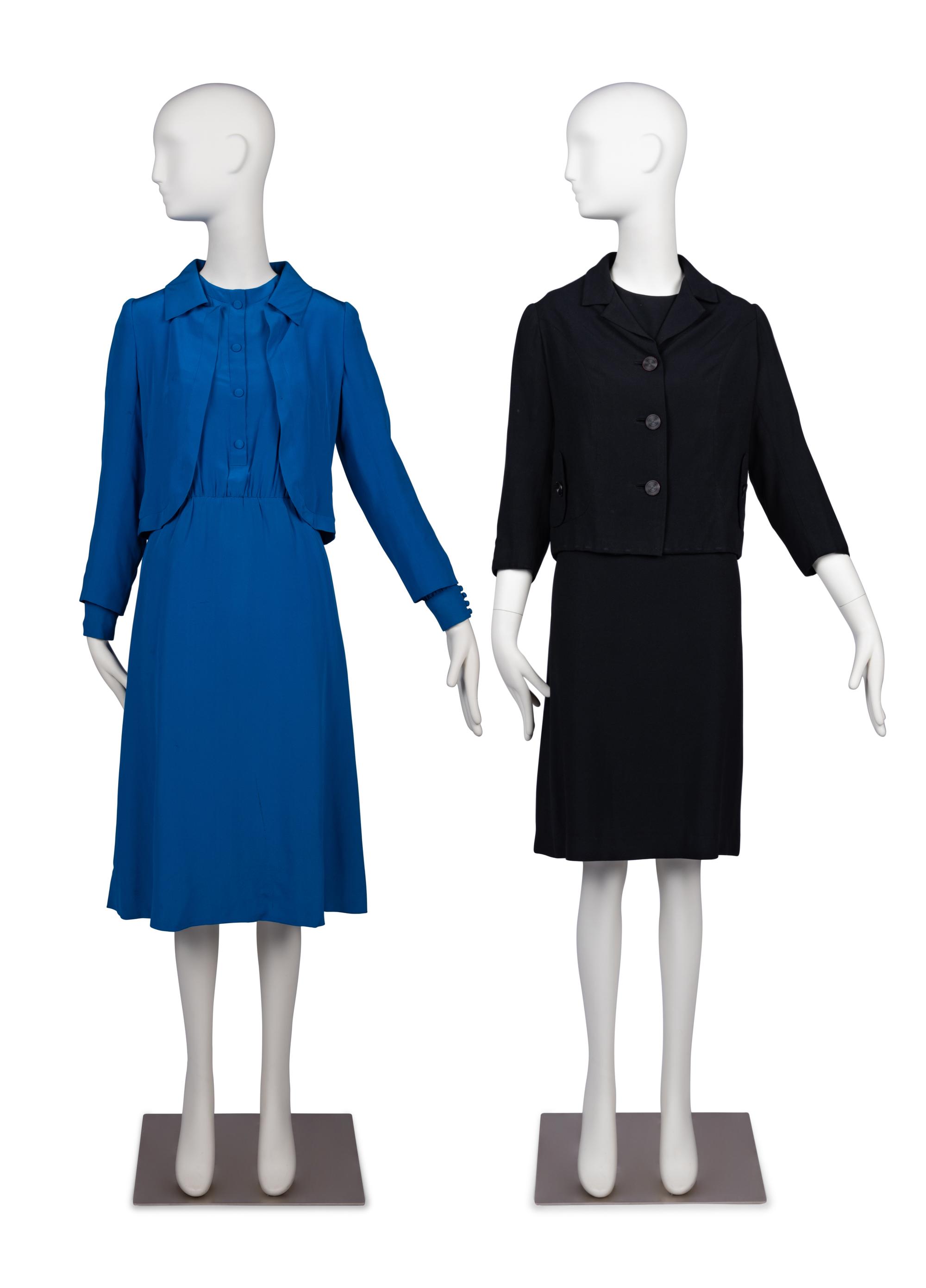 Two Designer Ensembles: One Molyneux, One Hardy Amies, 1960-70s