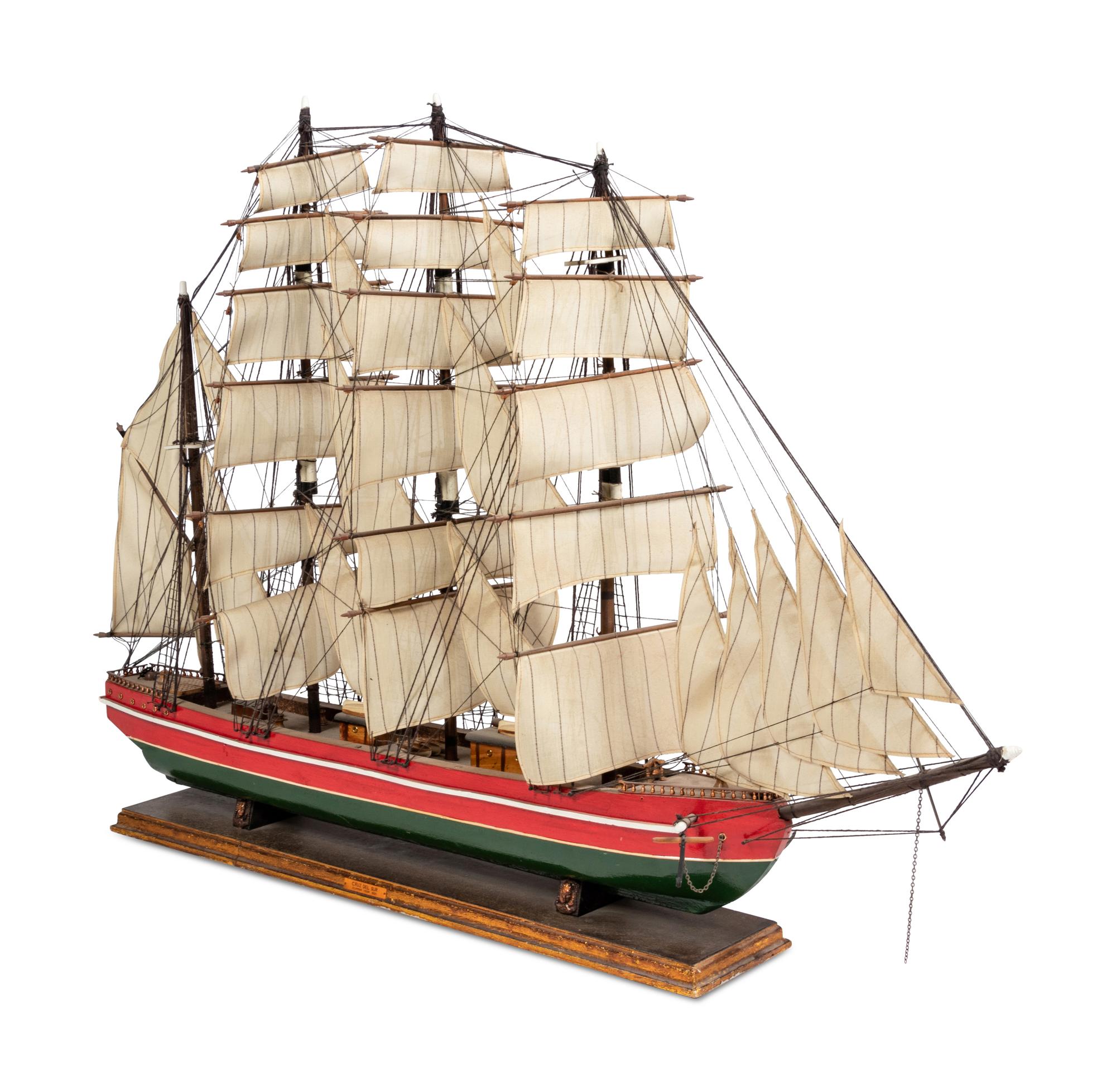 A Wooden Model of the Clipper Ship, Cruise del Sur