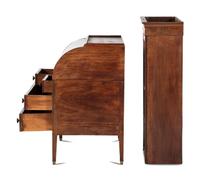 A Classical Mahogany Desk and Bookcase