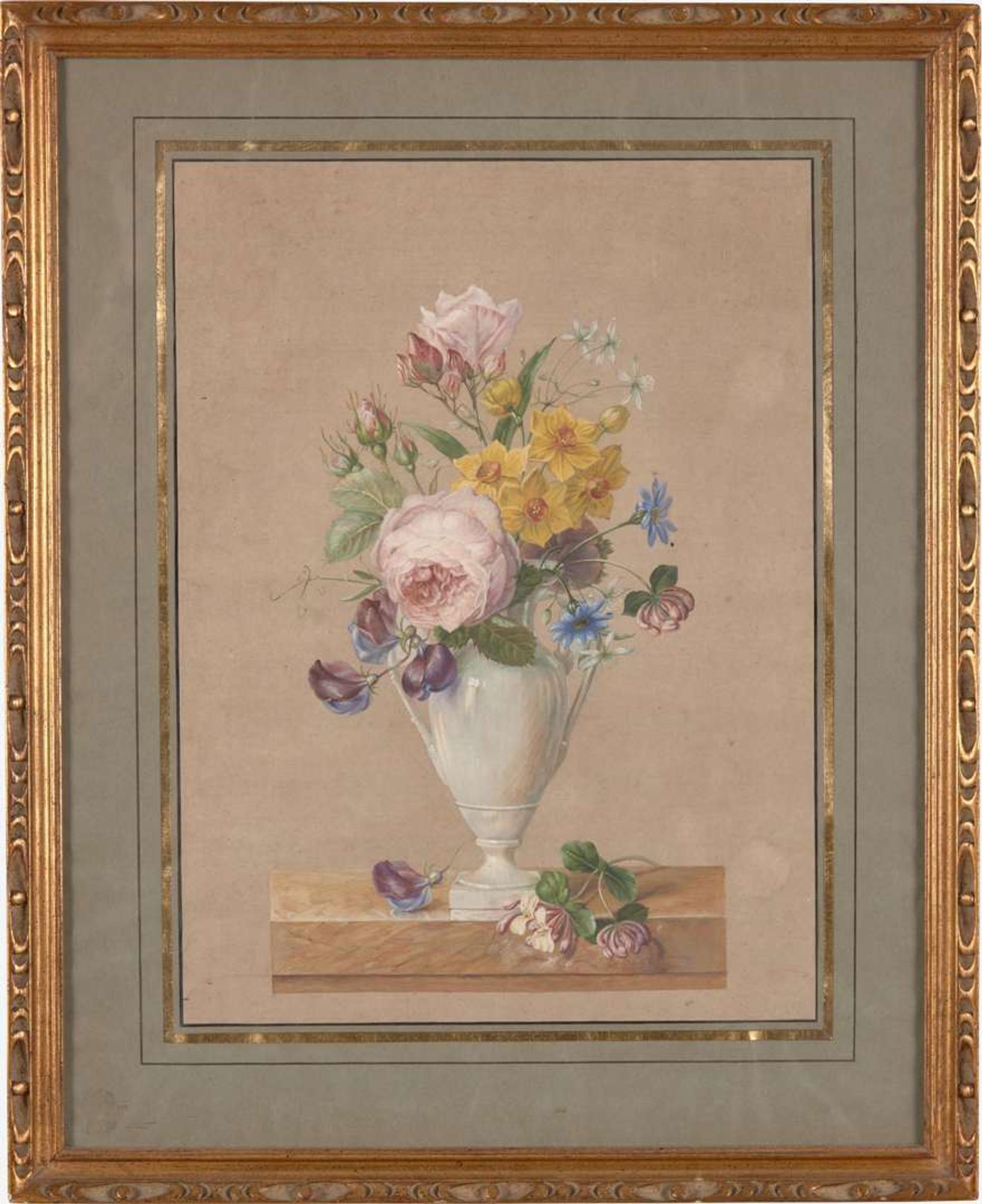 Manner of Pierre Joseph Redouté (French, 1759–1840) - Vase of Flowers
