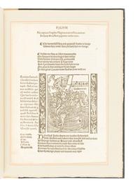[LEAF BOOK - SHIP OF FOOLS]. An Original Leaf from the First Edition of Alexander Barclay's English translation of Sebastian Brant's "Ship of Fools," printed by Richard Pynson in 1509 . With an Essay by James D. Hart. San Francisco: The Grabhorn Press for David Magee, 1938.