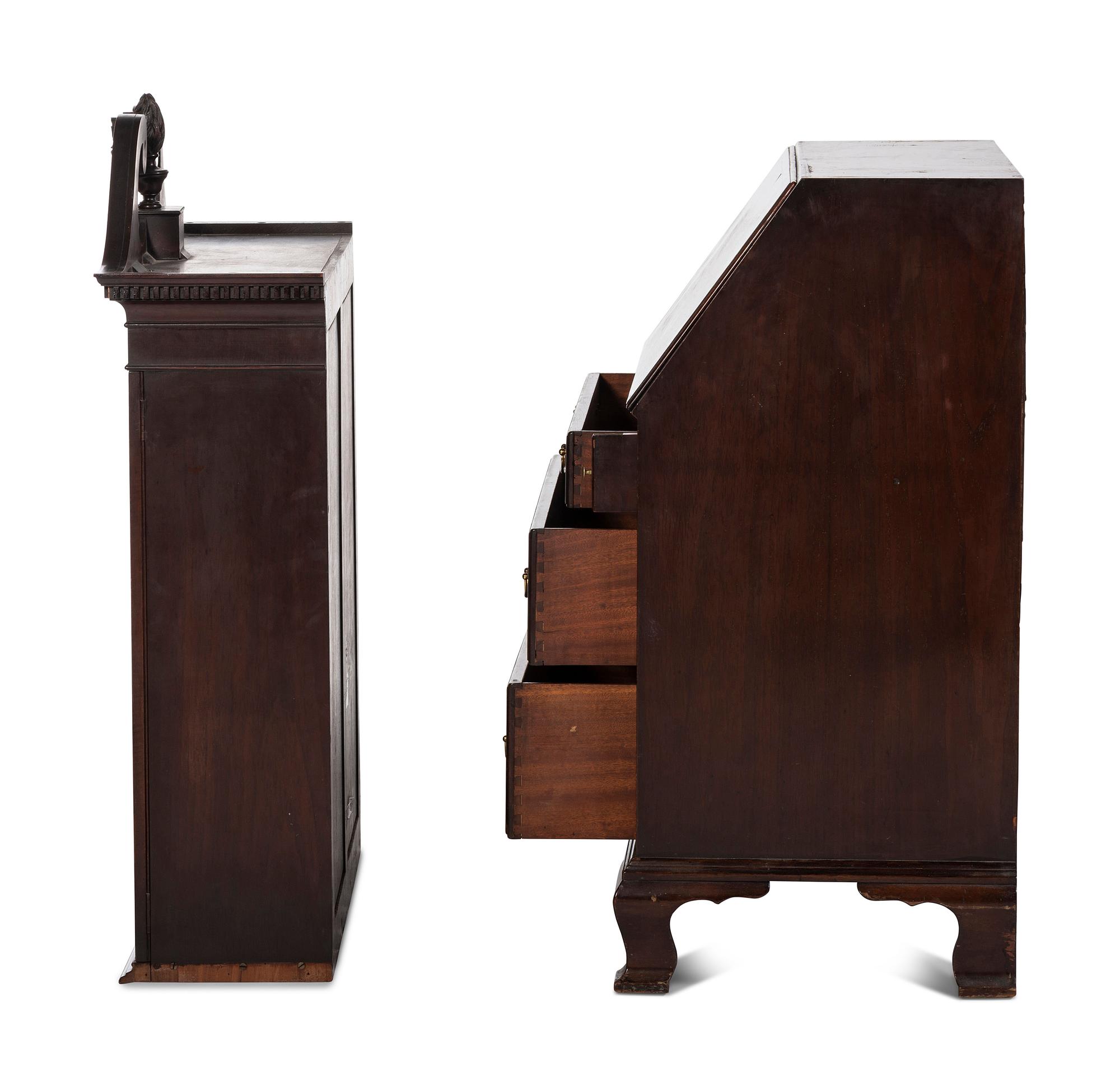 A Federal Style Mahogany Secretary Bookcase