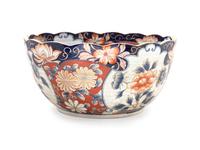 A Japanese Imari Porcelain Floriform Bowl