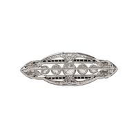 ART DECO, PLATINUM, DIAMOND, AND ONYX BROOCH