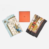 A Set of Two Hermès Silk Scarves Hermès