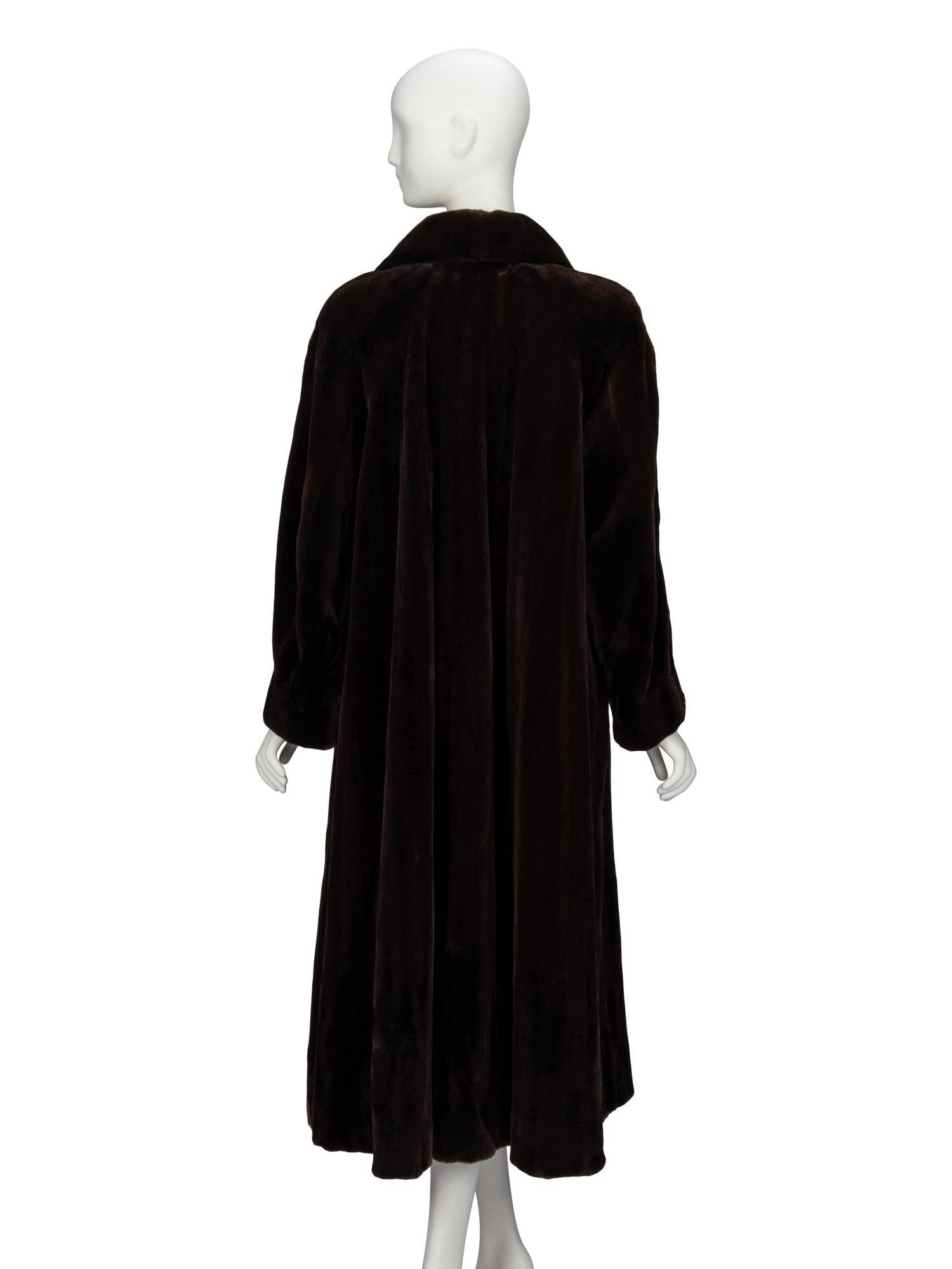 Maximilian, Brown Sheared Mink Coat