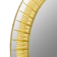 A Cristal Arte Gilt Decorated Etched Glass Mirror