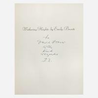 [Children's & Illustrated] [Eichenberg, Fritz] Bronte, Charlotte and Emily Jane Eyre and Wuthering Heights