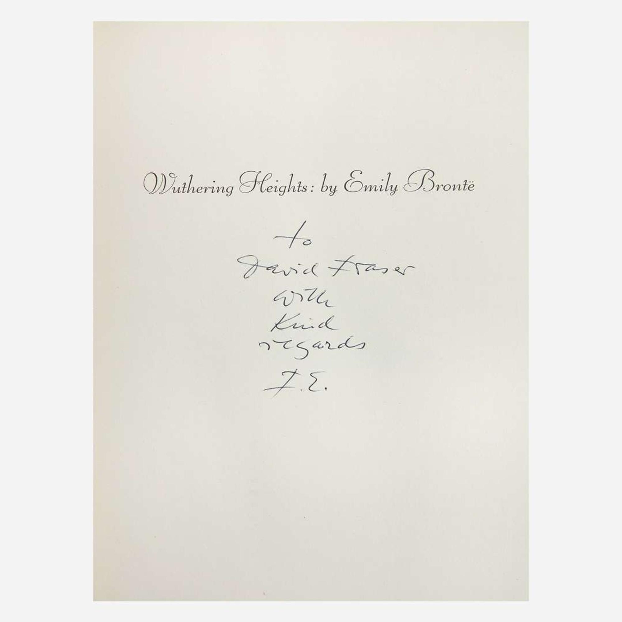 [Children's & Illustrated] [Eichenberg, Fritz] Bronte, Charlotte and Emily Jane Eyre and Wuthering Heights