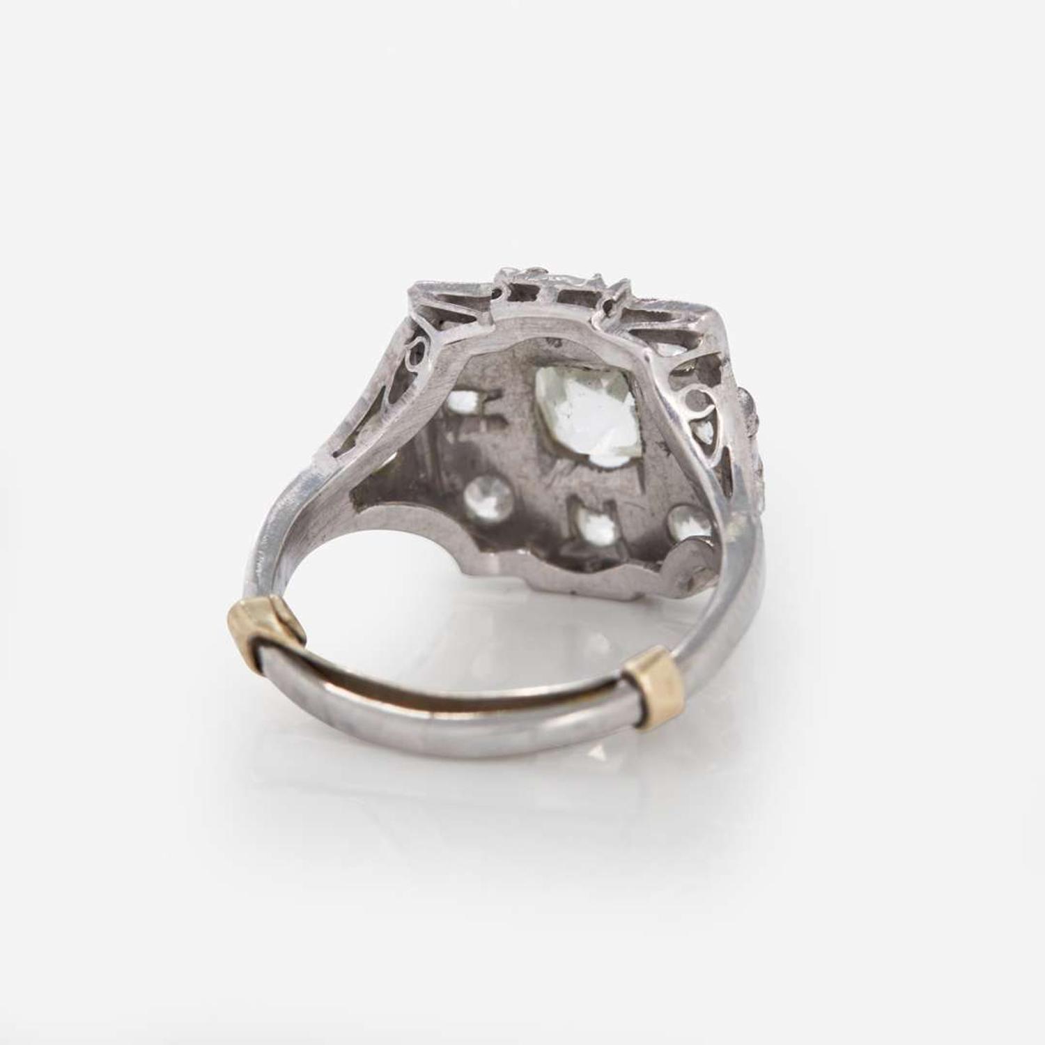 A Ladies Platinum and Diamond Ring