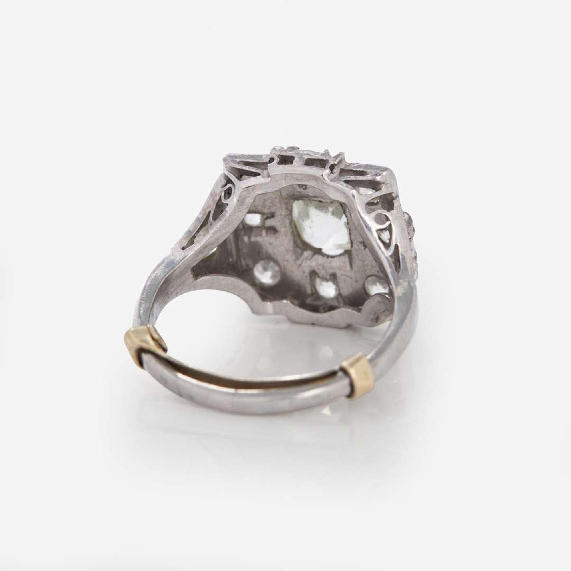 A Ladies Platinum and Diamond Ring
