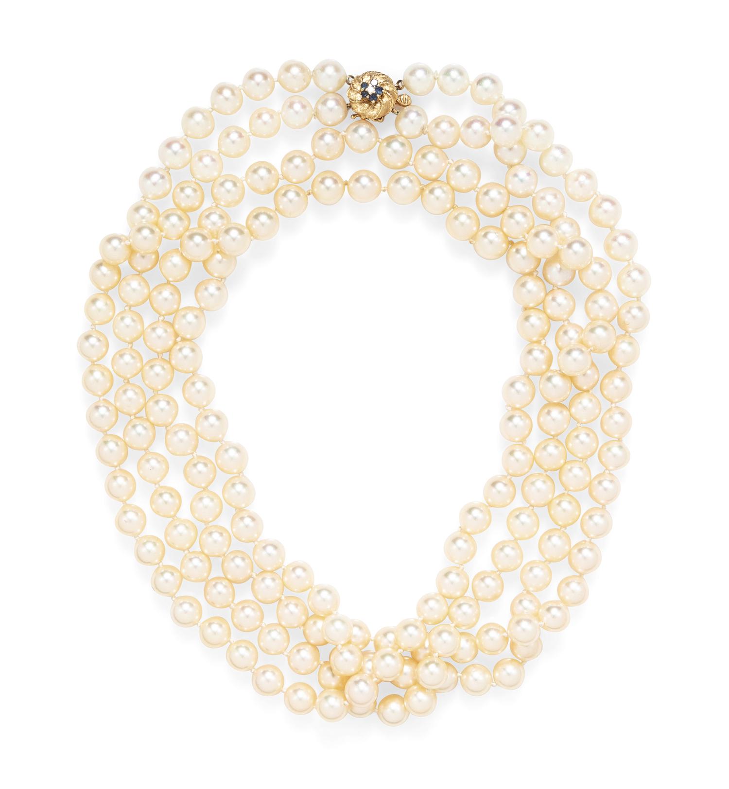 A Collection of Cultured Pearl Necklaces,
