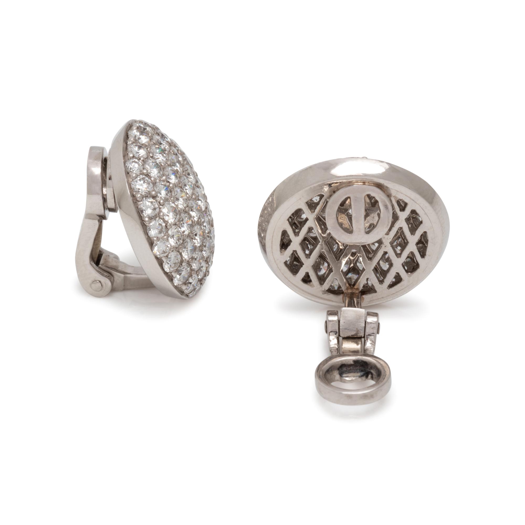TIFFANY & CO., DIAMOND EARCLIPS