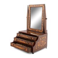 A Dutch Marquetry Dressing Mirror